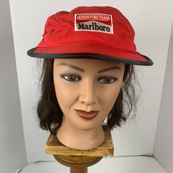 Marlboro Other - 90’s Marlboro Adventure Team Red Adjustable Strap Back 5 Panel Hat